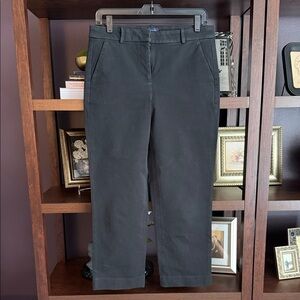J. Crew Black Cropped Straight-Leg Kallie Dress Pants